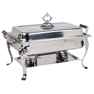 8 Qt. Stainless Steel Decorated Chafer