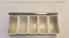 Hammered Steel Bar 5 bin Condiment Holder