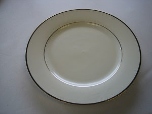 11 Ivory Dinner Plate with Gold Band