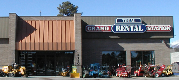 Total True Value Rental store front on a clear day.