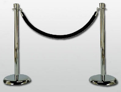 Chrome Stands and Velour Ropes
