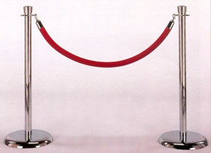 Chrome Stands and Velour Ropes