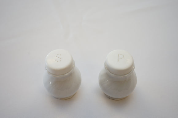 Salt and Pepper Shakers White China
