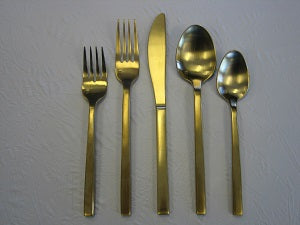Matte Gold Finish Flatware