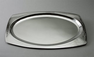 Oval Hammered Finish Tray