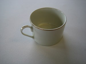 Ivory Tea/Coffee Cup with Gold Band