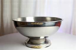 30 Qt Stainless Steel Decorated Punch Bowl